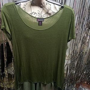 💋💚NICE Ultra Flirt XL Olivel green fishtail top